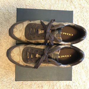 Brown Coach Tennis Shoes